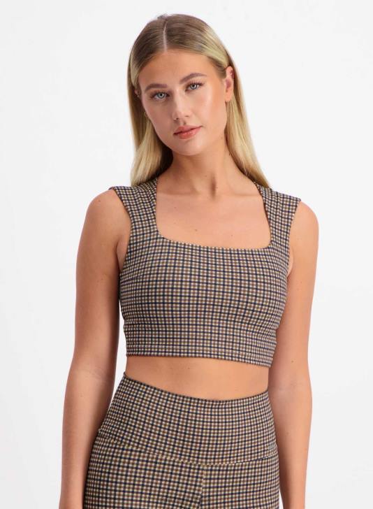 odzież JF4L268 kobiety AIM'N Biustonosz pepita zapinany na zamek