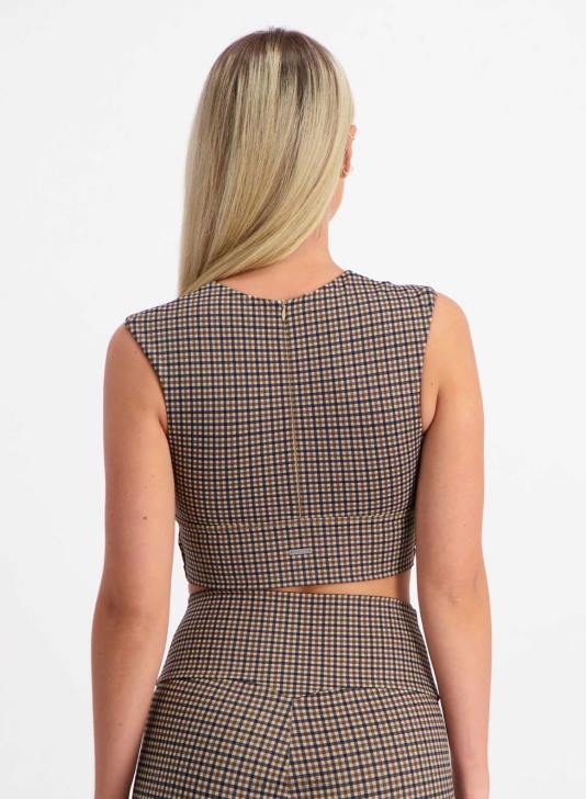 odzież JF4L268 kobiety AIM'N Biustonosz pepita zapinany na zamek