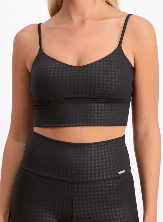 odzież JF4L273 kobiety AIM'N czarny biustonosz typu dogtooth z paskiem w kształcie litery V