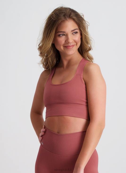 odzież JF4L277 kobiety AIM'N Różowy, prążkowany, bezszwowy biustonosz z wysokim wsparciem