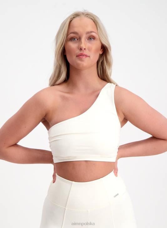 odzież JF4L281 kobiety AIM'N Biustonosz drapowany na jedno ramię w kolorze waniliowym