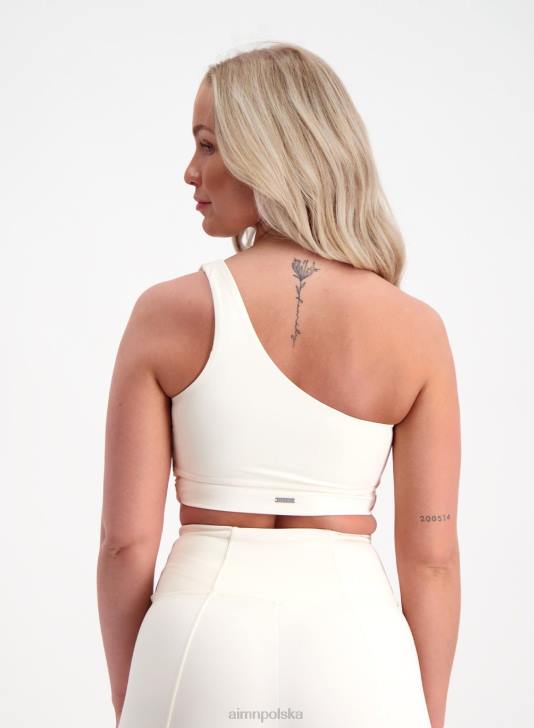 odzież JF4L281 kobiety AIM'N Biustonosz drapowany na jedno ramię w kolorze waniliowym