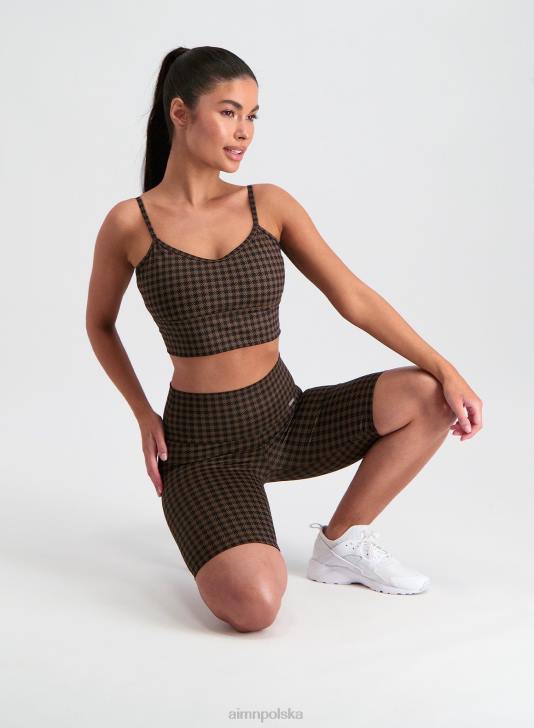 odzież JF4L283 kobiety AIM'N Biustonosz z paskiem typu dogtooth macchiato