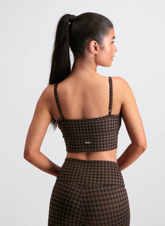 odzież JF4L283 kobiety AIM'N Biustonosz z paskiem typu dogtooth macchiato