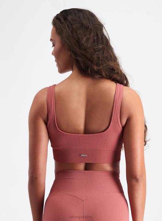 odzież JF4L284 kobiety AIM'N Różowy, prążkowany, bezszwowy biustonosz