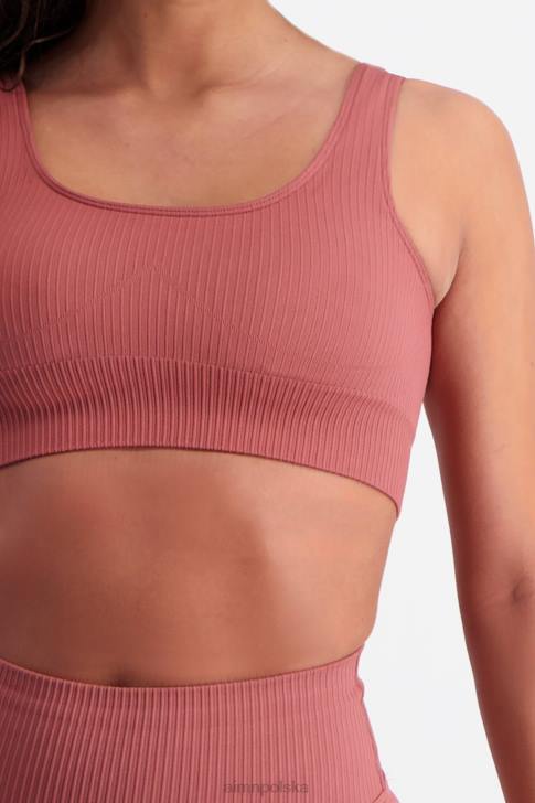 odzież JF4L284 kobiety AIM'N Różowy, prążkowany, bezszwowy biustonosz