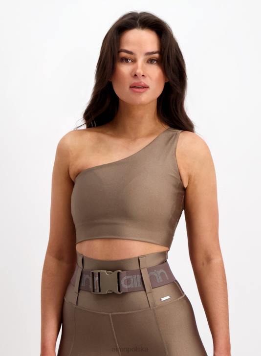 odzież JF4L289 kobiety AIM'N Błyszczący biustonosz na jedno ramię macchiato