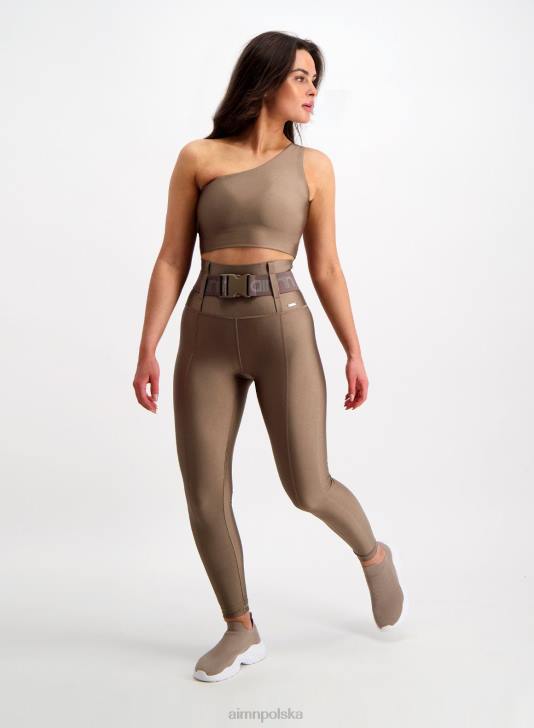 odzież JF4L289 kobiety AIM'N Błyszczący biustonosz na jedno ramię macchiato