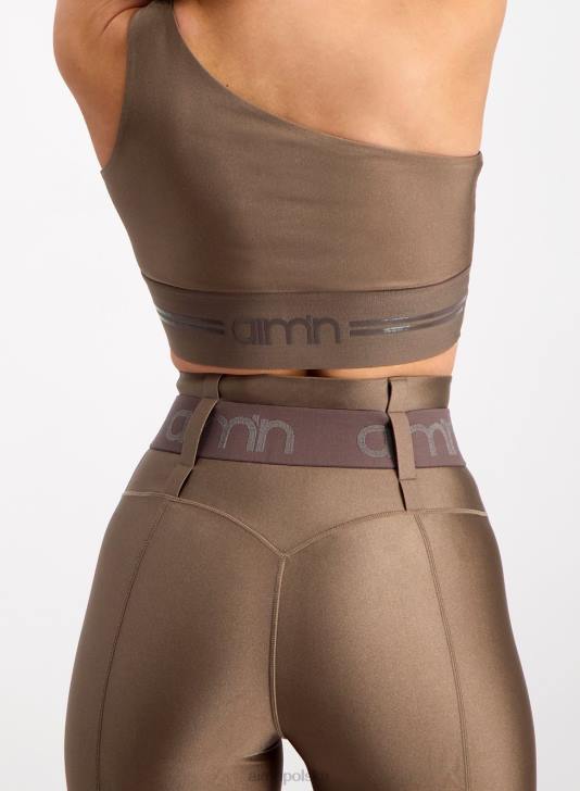 odzież JF4L289 kobiety AIM'N Błyszczący biustonosz na jedno ramię macchiato
