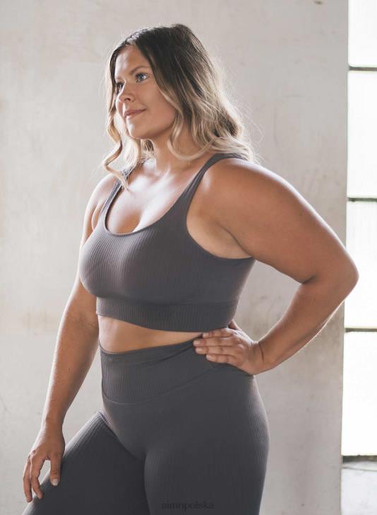 odzież JF4L290 kobiety AIM'N Biustonosz bezszwowy o betonowym prążkowaniu