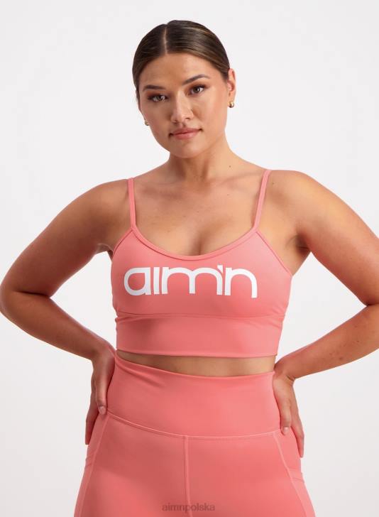 odzież JF4L292 kobiety AIM'N Biustonosz z paskiem w kolorze koralowym