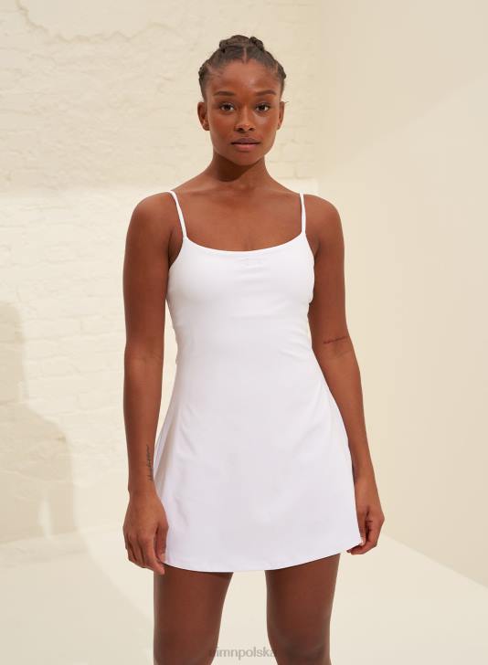 odzież JF4L598 kobiety AIM'N biała sukienka na delikatnych ramiączkach