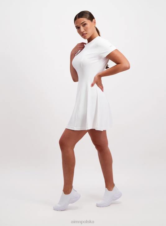 odzież JF4L608 kobiety AIM'N biała, luksusowa sukienka do tenisa