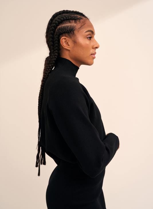 odzież JF4L435 kobiety AIM'N czarny, idealny sweterek