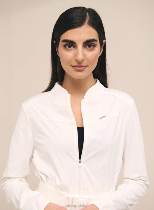 odzież JF4L719 kobiety AIM'N biała kurtka typu softshell, rozciągliwa w 4 kierunkach