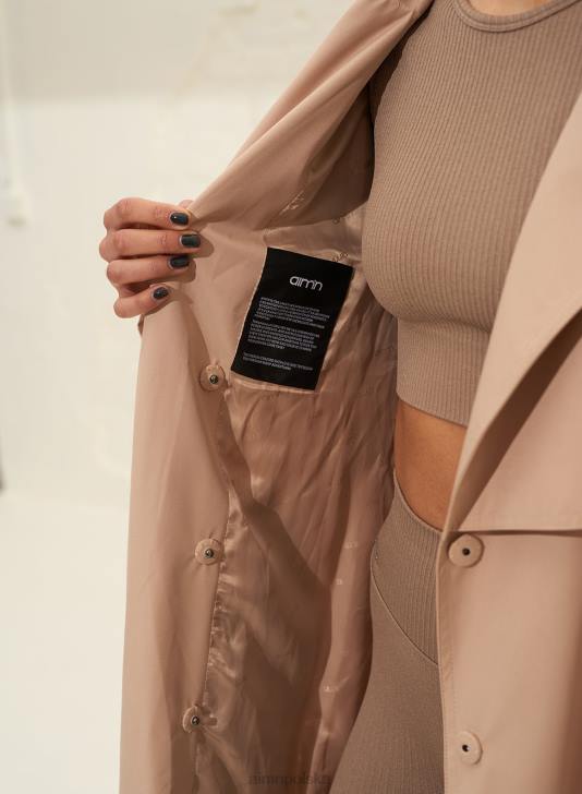 odzież JF4L726 kobiety AIM'N beżowy trencz z recyklingu