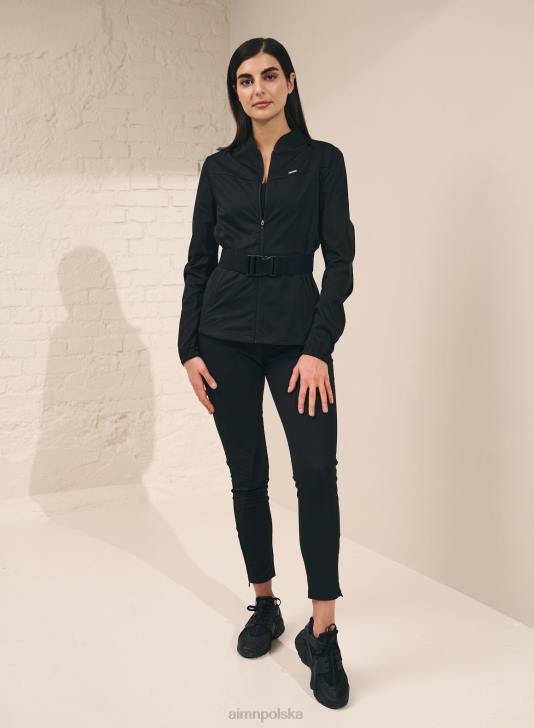 odzież JF4L731 kobiety AIM'N czarna kurtka typu softshell, rozciągliwa w 4 kierunkach