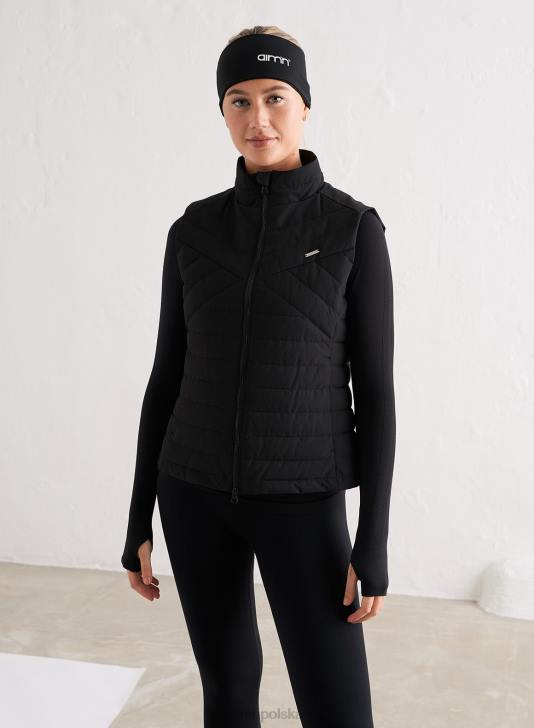 odzież JF4L732 kobiety AIM'N czarna ocieplana kamizelka