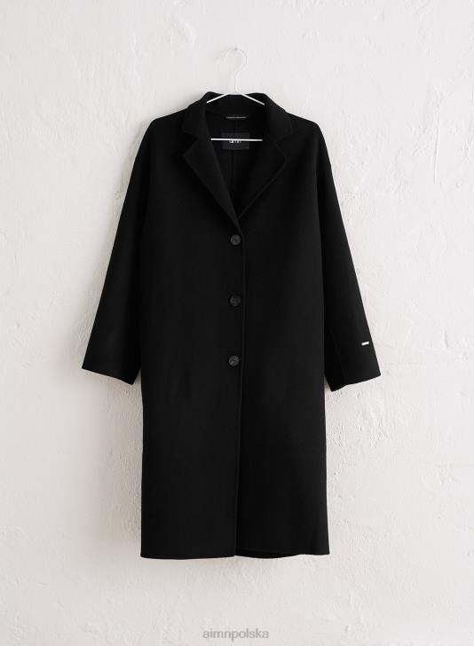 odzież JF4L739 kobiety AIM'N czarny klasyczny płaszcz