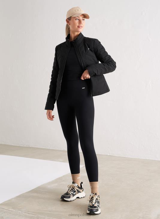 odzież JF4L743 kobiety AIM'N czarna ocieplana kurtka