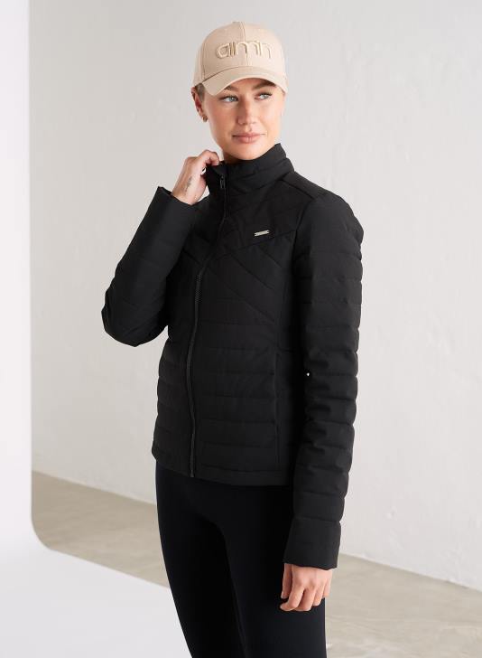 odzież JF4L743 kobiety AIM'N czarna ocieplana kurtka