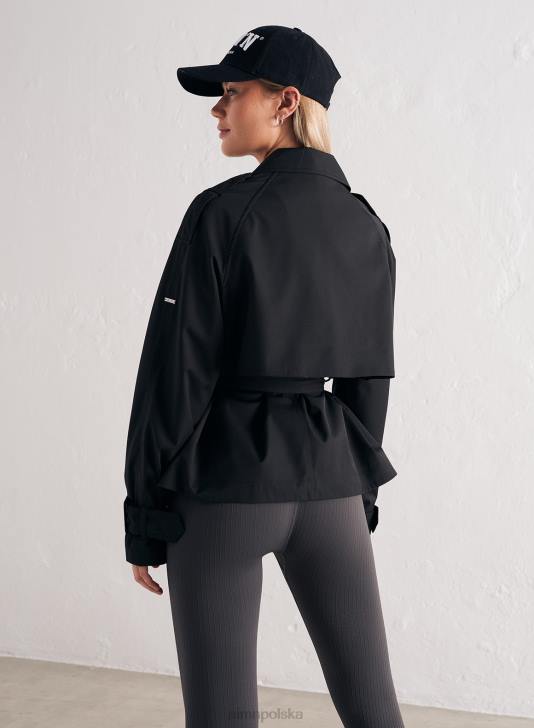 odzież JF4L745 kobiety AIM'N czarny techniczny trencz