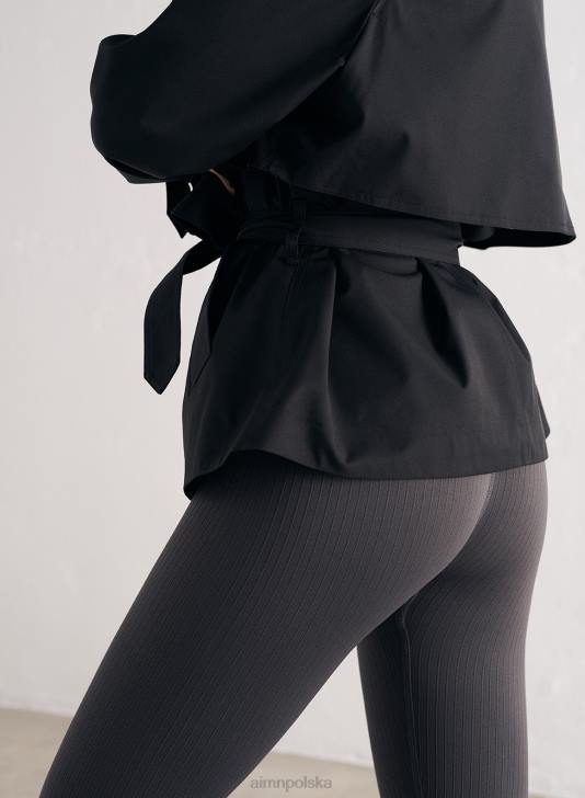 odzież JF4L745 kobiety AIM'N czarny techniczny trencz