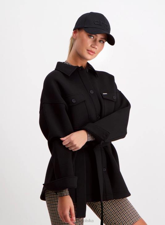 odzież JF4L747 kobiety AIM'N czarna techniczna koszulka wierzchnia