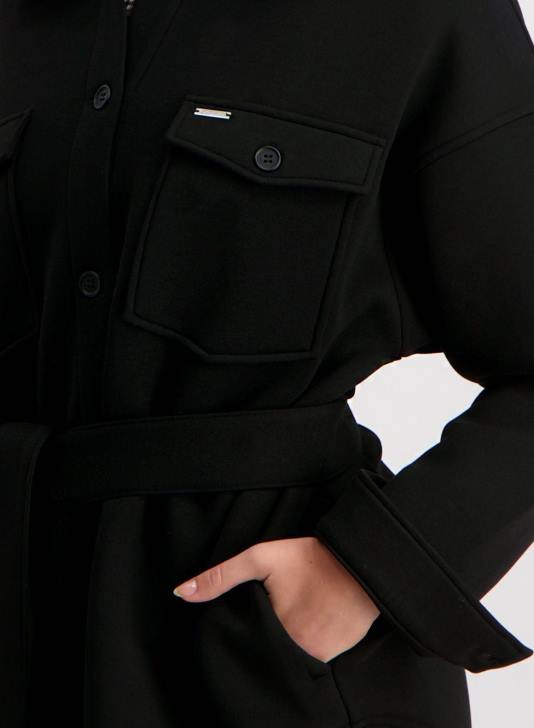 odzież JF4L747 kobiety AIM'N czarna techniczna koszulka wierzchnia