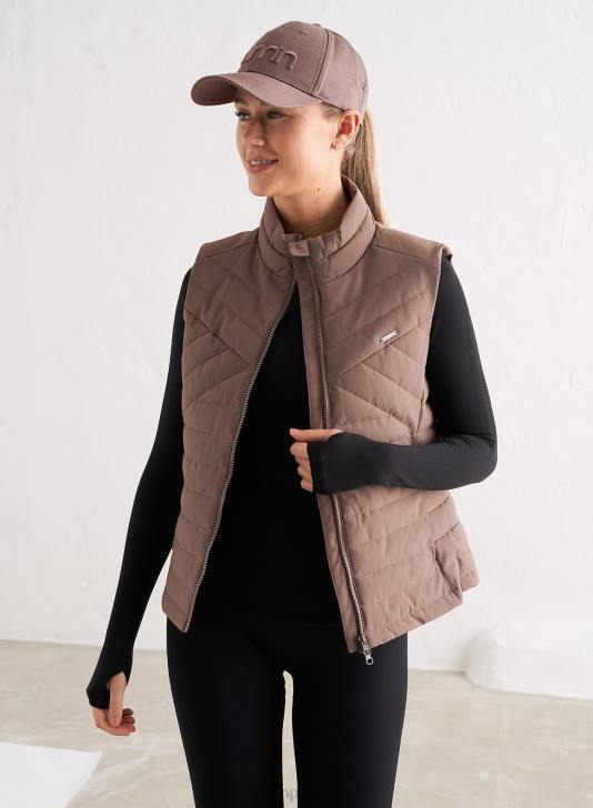 odzież JF4L748 kobiety AIM'N Wyściełana kamizelka macchiato