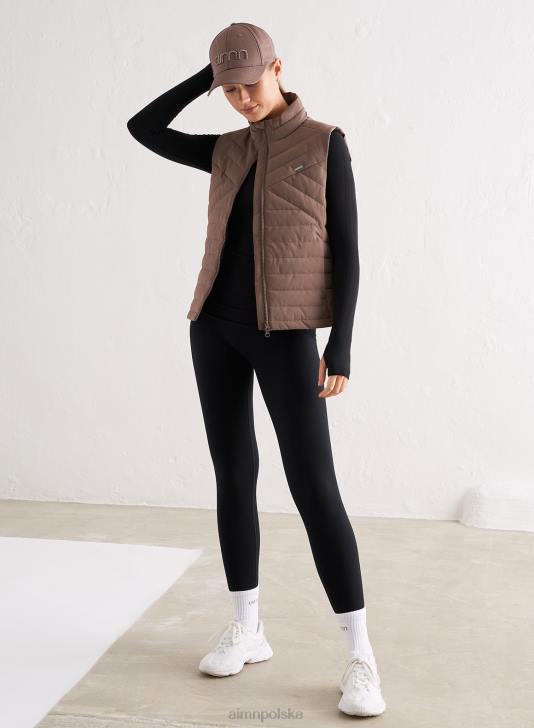 odzież JF4L748 kobiety AIM'N Wyściełana kamizelka macchiato